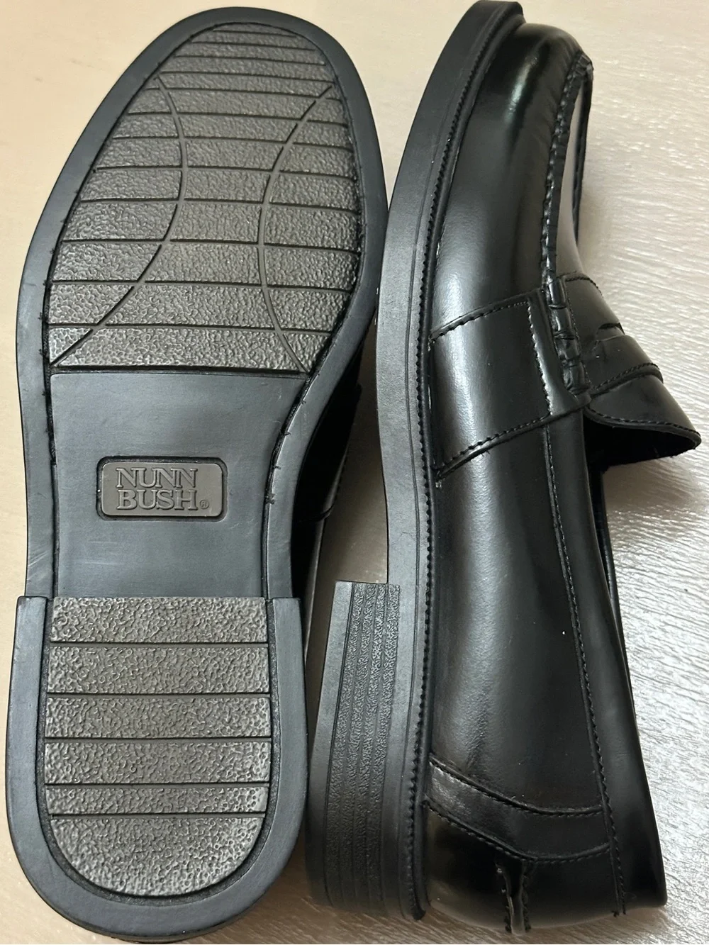 Nunn Bush Lincoln Leather Penny Loafers Black Shoes Mens Size 8M 85538